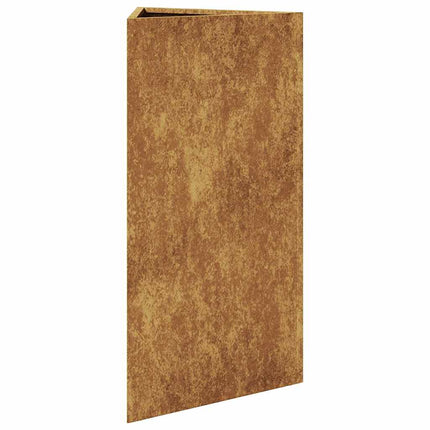 Fioriere da Giardino 2 pz Triangolari 40x40x75cm Acciaio Corten