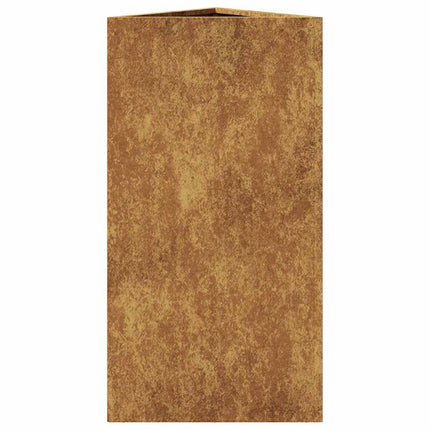 Fioriere da Giardino 2 pz Triangolari 40x40x75cm Acciaio Corten