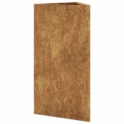 Fioriere da Giardino 2 pz Triangolari 40x40x75cm Acciaio Corten