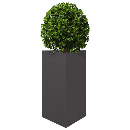 Fioriere da Giardino 2 pz Nere Triangolari 50x43x75 cm Acciaio
