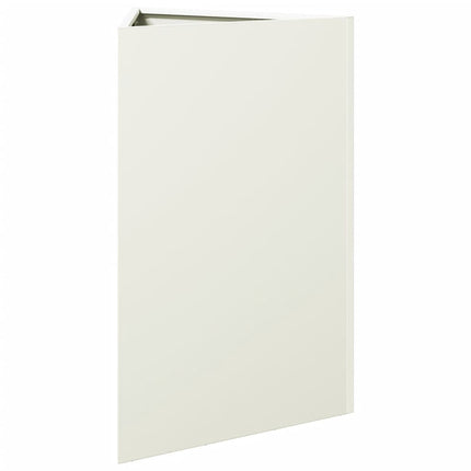 Fioriere 2 pz Bianche Triangolari 50x43x75 cm in Acciaio