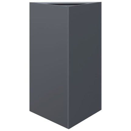 Fioriere 2 pz Antracite Triangolari 50x43x75 cm in Acciaio