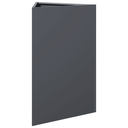 Fioriere 2 pz Antracite Triangolari 50x43x75 cm in Acciaio