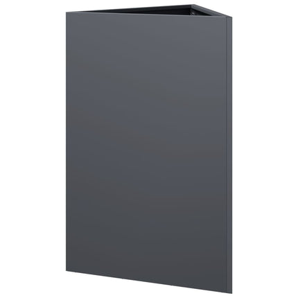 Fioriere 2 pz Antracite Triangolari 50x43x75 cm in Acciaio