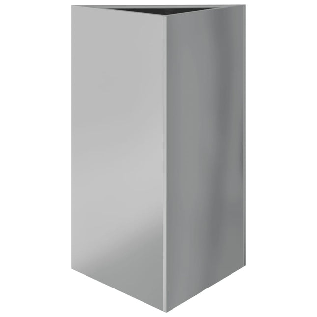 Fioriera da Giardino Triangolare 50x43x75 cm Acciaio Zincato