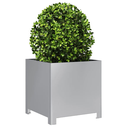 Fioriere da Giardino 2 pz 40x40x40 cm in Acciaio Zincato