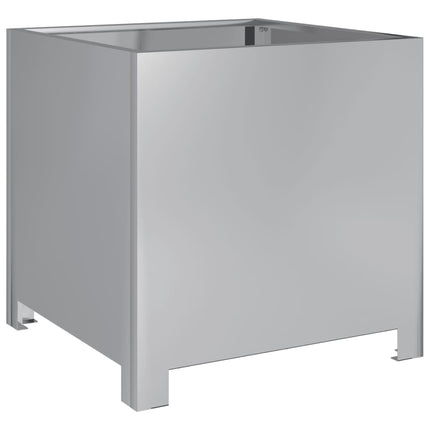 Fioriere da Giardino 2 pz 40x40x40 cm in Acciaio Zincato