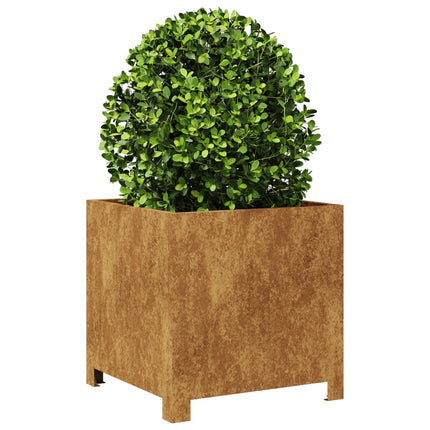 Fioriere da Giardino 2 pz 40x40x40 cm in Acciaio Corten