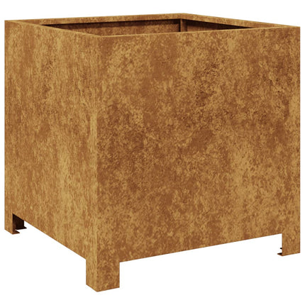 Fioriere da Giardino 2 pz 40x40x40 cm in Acciaio Corten