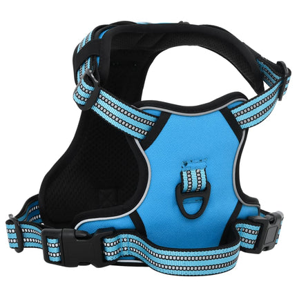 Pettorina per Cani con Guinzaglio e Collare Regolabile Blu S