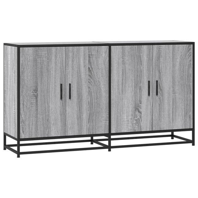 Credenza Grigio Sonoma 134x35x76 cm in Truciolato