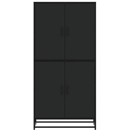 Credenza Nera 68x35x139 cm in Truciolato