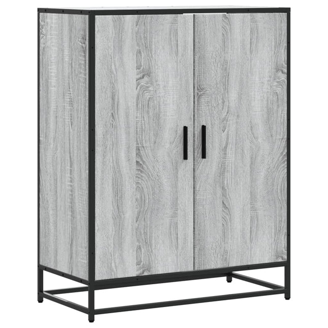 Scarpiera Grigio Sonoma 75x38x97,5 cm Legno Multistrato Metallo