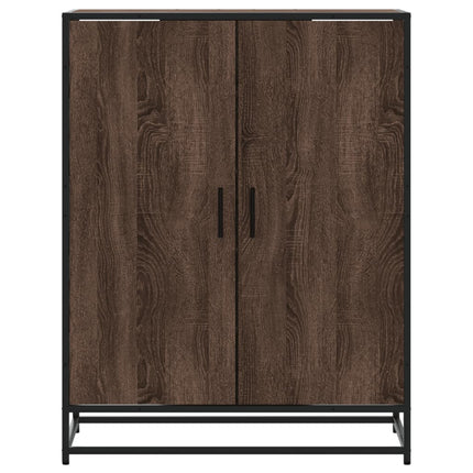Scarpiera Rovere Marrone 75x38x97,5cm Legno Multistrato Metallo
