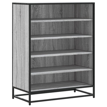 Scarpiera Grigio Sonoma 75x38x97,5 cm Legno Multistrato Metallo