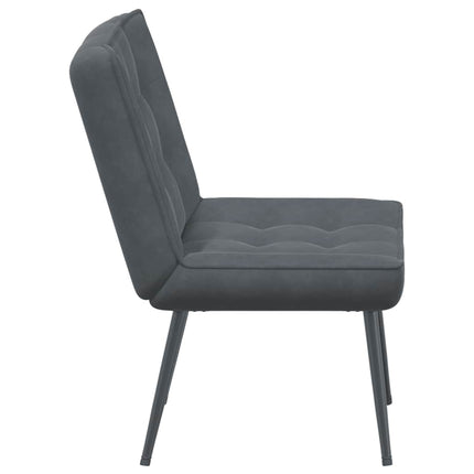Sedia Relax 64x74x84 cm Grigio Scuro in Velluto