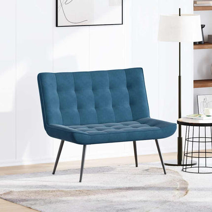 Panca Blu 110x74x84 cm in Velluto