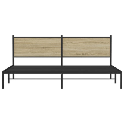 Giroletto senza Materaso in Metallo Rovere Sonoma 200x200 cm