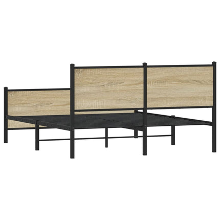 Giroletto senza Materaso in Metallo Rovere Sonoma 140x190 cm
