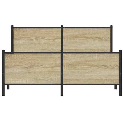 Giroletto senza Materaso in Metallo Rovere Sonoma 150x200 cm