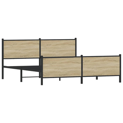 Giroletto senza Materaso in Metallo Rovere Sonoma 193x203 cm