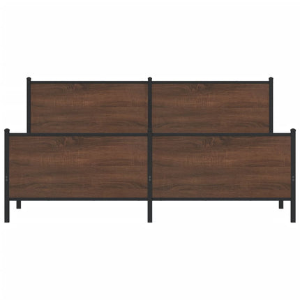 Giroletto senza Materaso in Metallo Rovere Marrone 183x213 cm