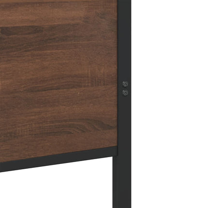 Giroletto senza Materaso in Metallo Rovere Marrone 200x200 cm