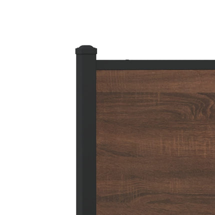 Giroletto senza Materaso in Metallo Rovere Marrone 200x200 cm