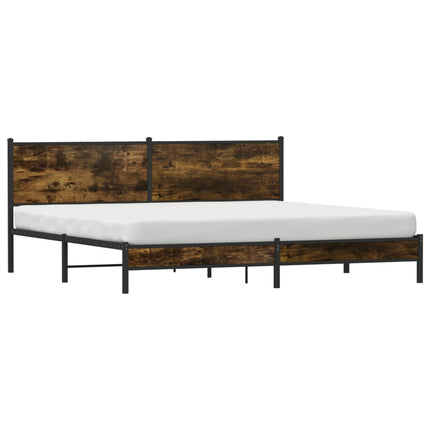 Giroletto senza Materaso in Metallo Rovere Fumo 200x200 cm