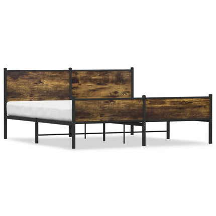 Giroletto senza Materaso in Metallo Rovere Fumo 180x200 cm