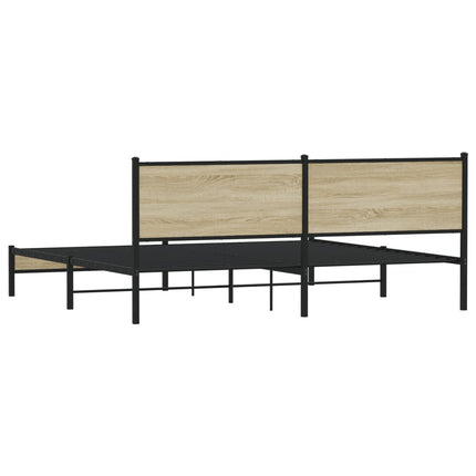 Giroletto senza Materaso in Metallo Rovere Sonoma 200x200 cm
