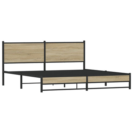 Giroletto senza Materaso in Metallo Rovere Sonoma 183x213 cm