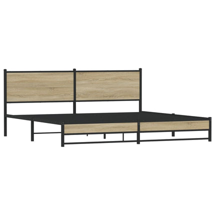 Giroletto senza Materaso in Metallo Rovere Sonoma 200x200 cm