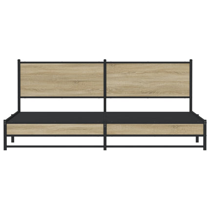 Giroletto senza Materaso in Metallo Rovere Sonoma 200x200 cm