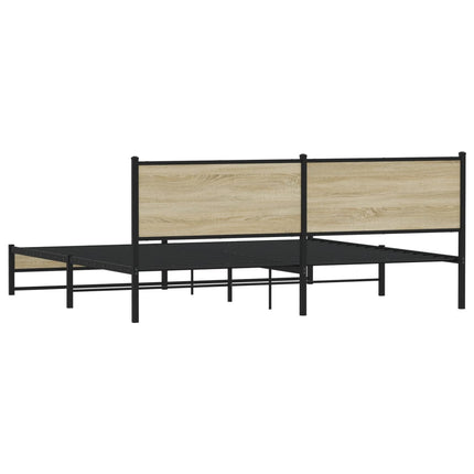 Giroletto senza Materaso in Metallo Rovere Sonoma 200x200 cm
