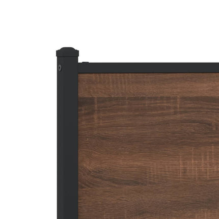 Giroletto senza Materaso in Metallo Rovere Marrone 183x213 cm