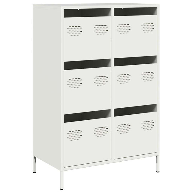 Credenza Bianca 68x39x101,5 cm in Acciaio