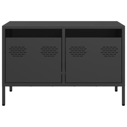 Mobile TV Nero 68x39x43,5cm in Acciaio Laminato a Freddo