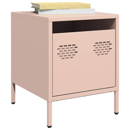 Comodini 2 pz Rosa 35x39x43,5 cm in Acciaio