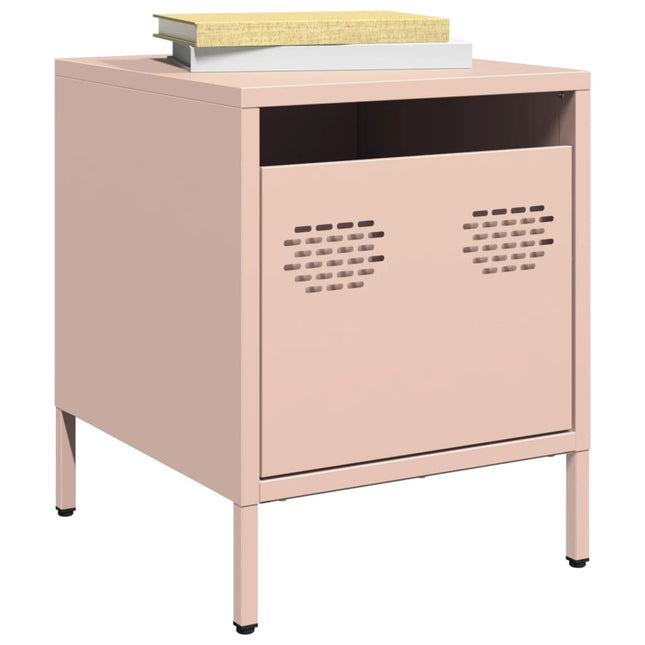 Comodini 2 pz Rosa 35x39x43,5 cm in Acciaio