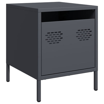 Comodini 2 pz Antracite 35x39x43,5 cm in Acciaio