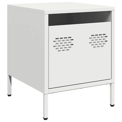 Comodini 2 pz Bianco 35x39x43,5 cm in Acciaio