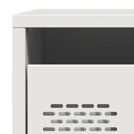 Comodini 2 pz Bianco 35x39x43,5 cm in Acciaio