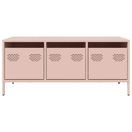 Tavolino Rosa 101,5x50x43,5 cm in Acciaio Laminato a Freddo