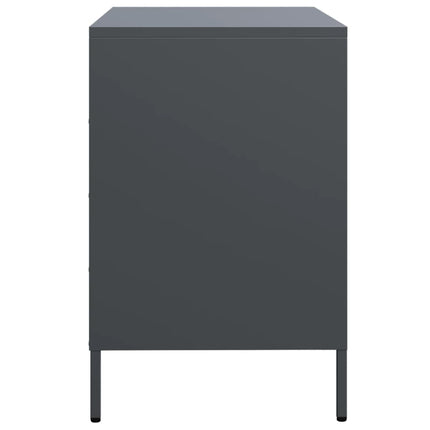 Credenza Antracite 68x39x58,5 cm in Acciaio Laminato a Freddo