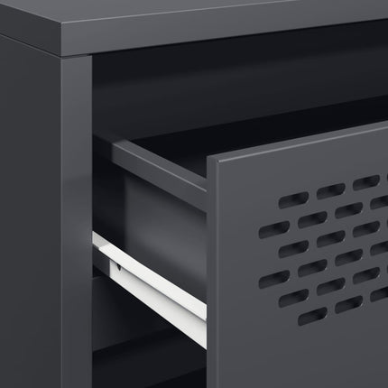 Credenza Antracite 68x39x58,5 cm in Acciaio Laminato a Freddo