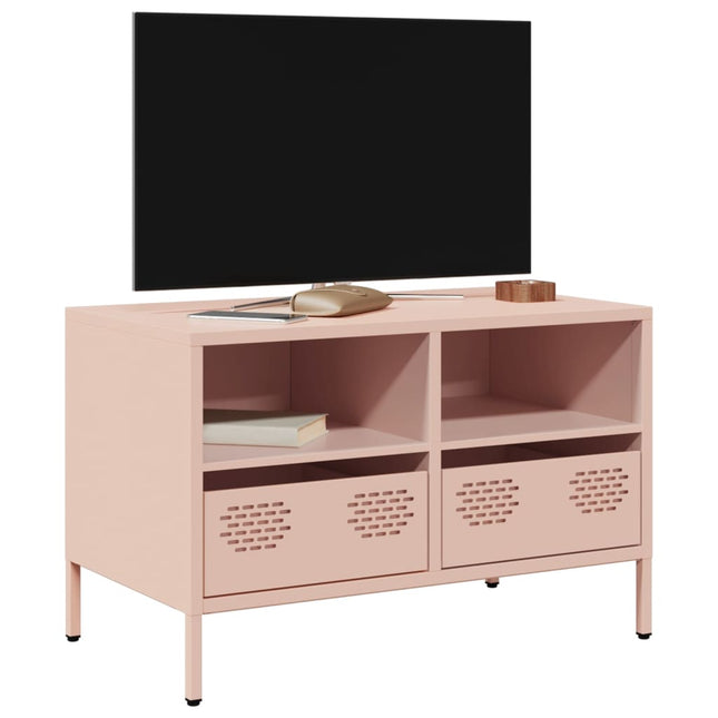 Mobile TV Rosa 68x39x43,5cm in Acciaio Laminato a Freddo