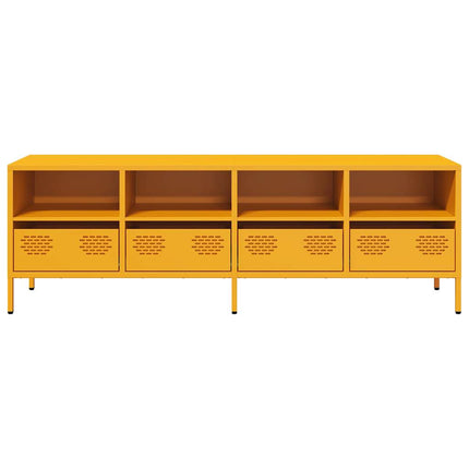Mobile TV Giallo Senape 135x39x43,5 cm in Acciaio
