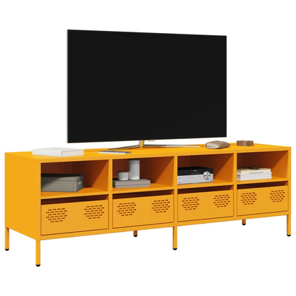 Mobile TV Giallo Senape 135x39x43,5 cm in Acciaio