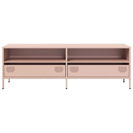 Mobile TV Rosa 135x39x43,5 cm in Acciaio Laminato a Freddo